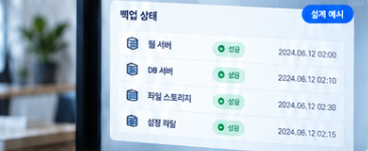 인프라 전문 관리 시안의 backup 이미지