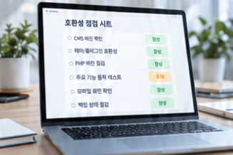 웹사이트 유지보수 시안의 compatibility 이미지
